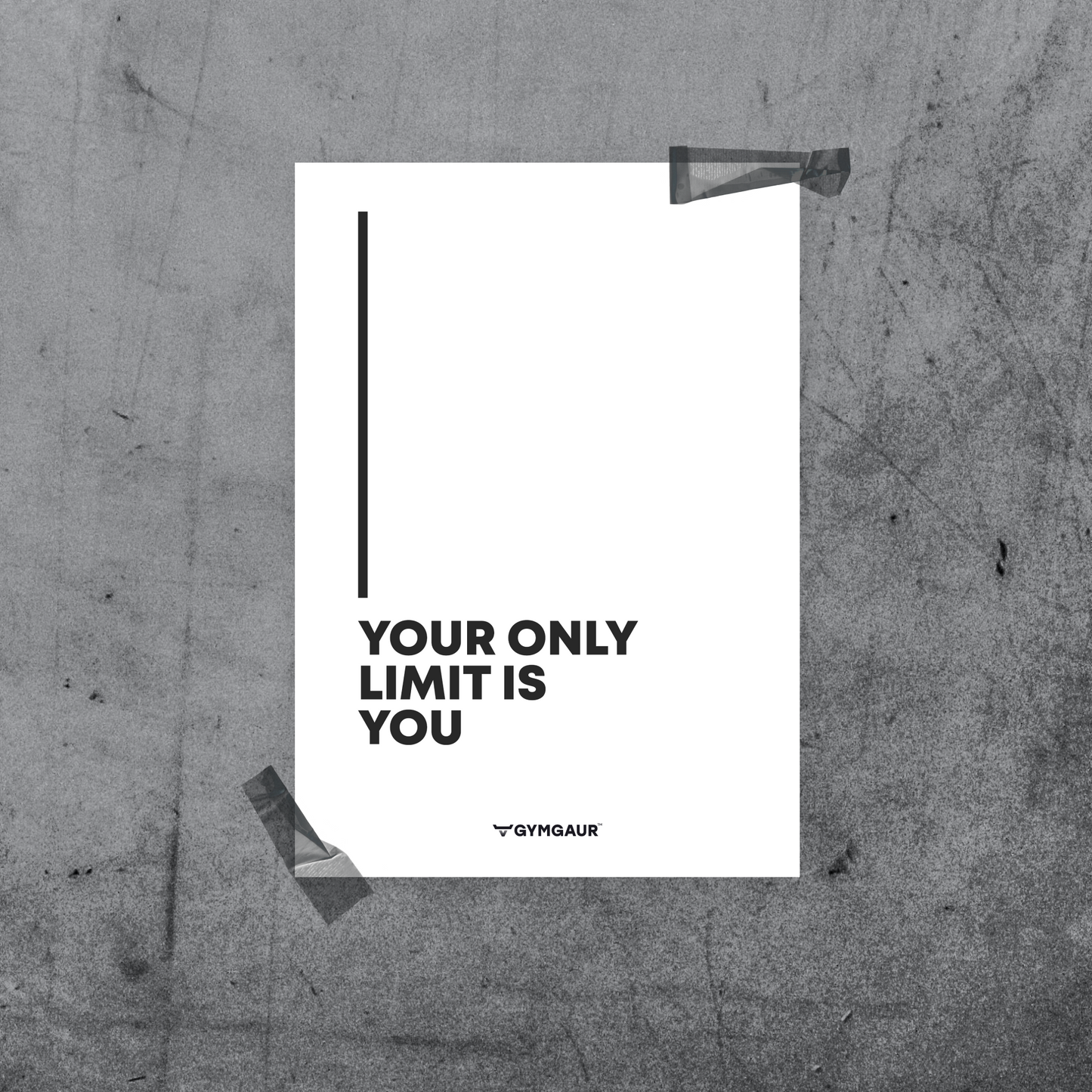Gym Motivation Digital Wall Art: 'Your only limit is you' by GymGaur