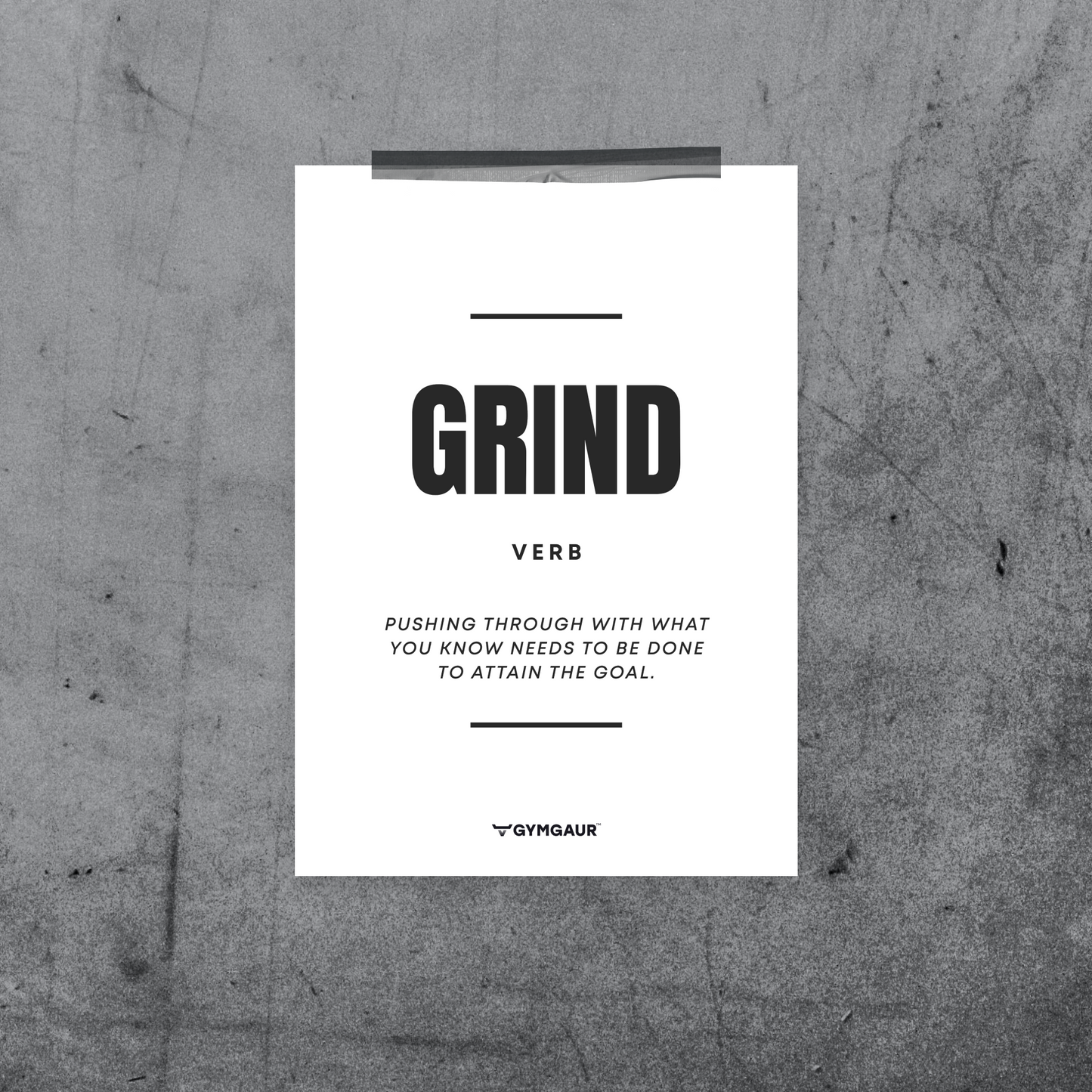 Gym Motivation Digital Wall Art: 'Grind' by GymGaur