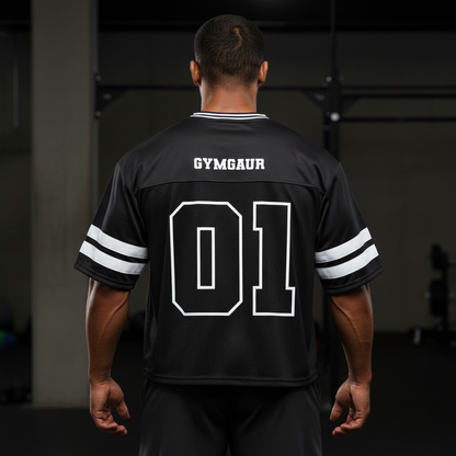 Varsity Taped Mesh Boxy T-Shirt