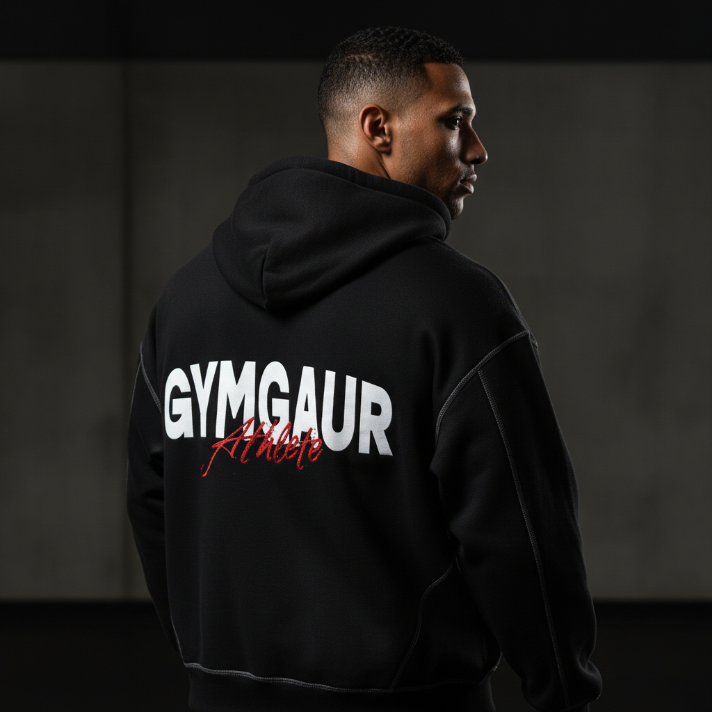 Contrast-Stitched Boxy Fleece Zip Hoodie