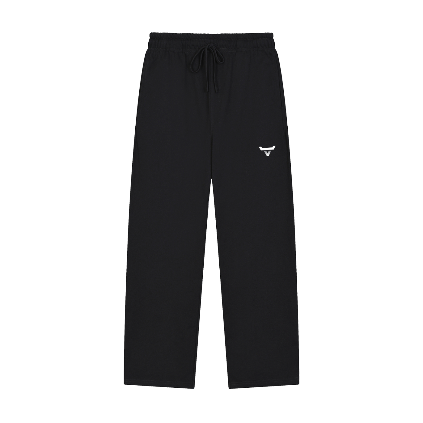 Solid Color Straight-Leg Sweatpants