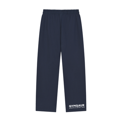 Solid Color Straight-Leg Sweatpants