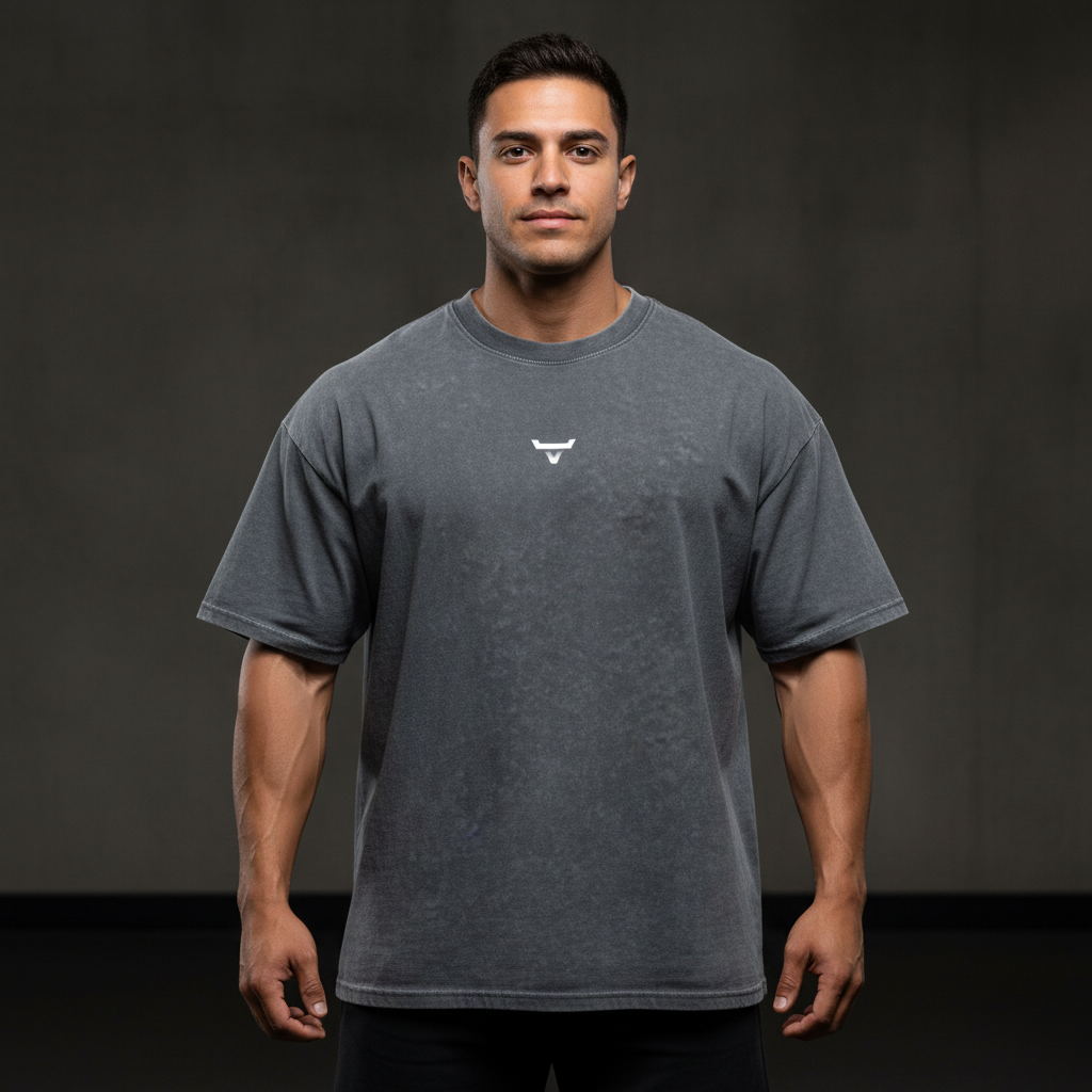 Snow Washed Oversized Cotton T-Shirt