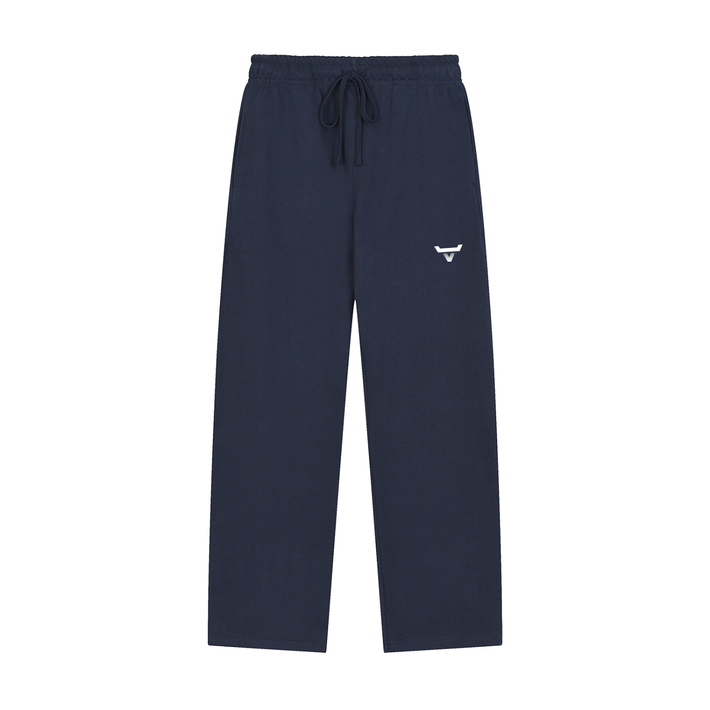 Solid Color Straight-Leg Sweatpants