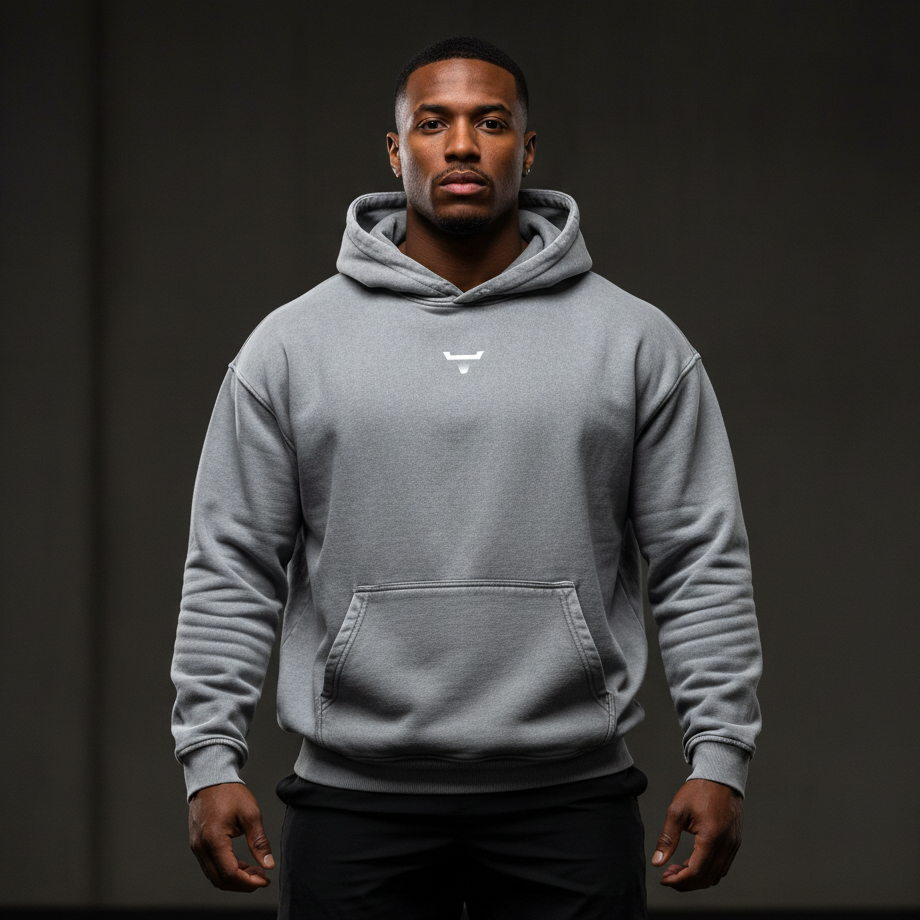 Snow Washed Loose Cotton Hoodie