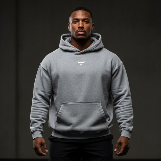 Snow Washed Loose Cotton Hoodie