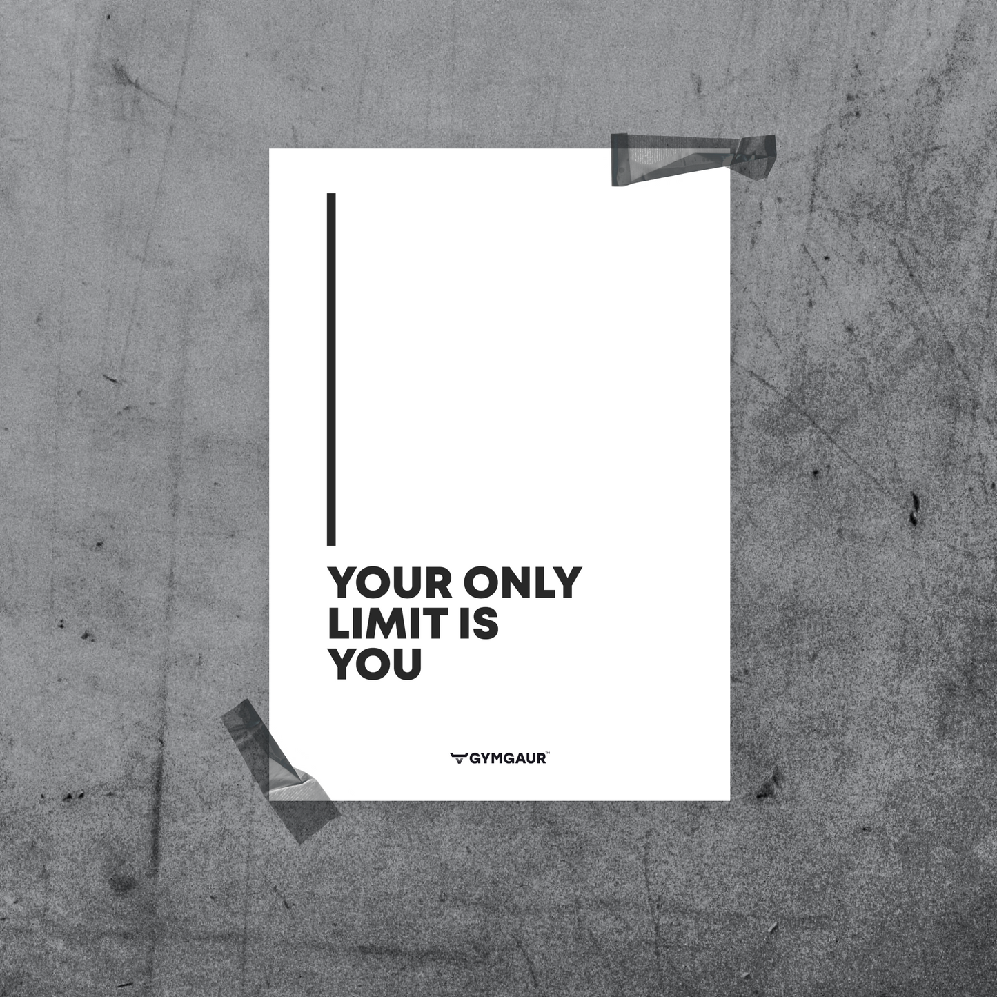 Gym Motivation Wall Art: 'Your only limit is you' by GymGaur