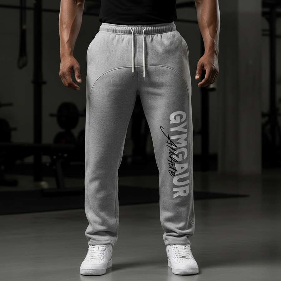 Contrast-Stitched Fleece Sweatpants