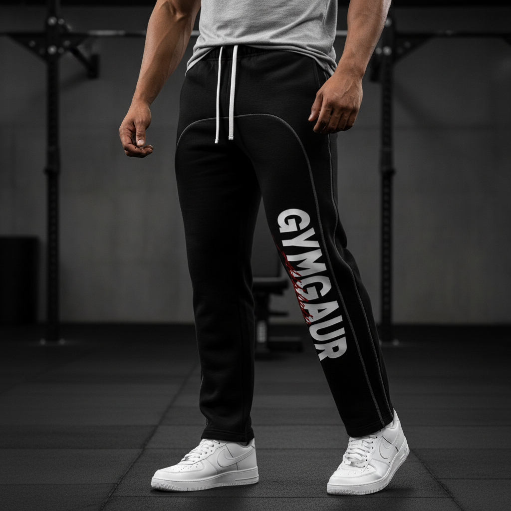 Contrast-Stitched Fleece Sweatpants