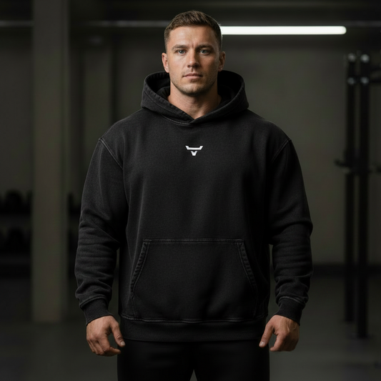 Snow Washed Loose Cotton Hoodie